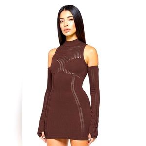 NWT Maniere De Voir High Neck knit dress